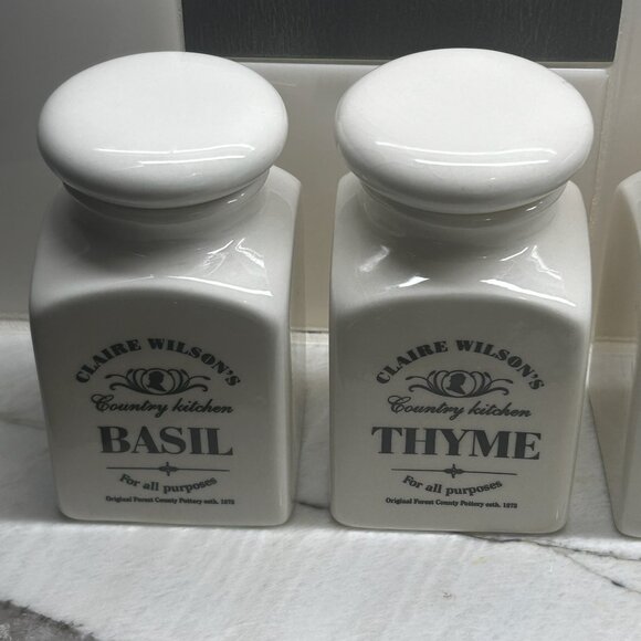 Claire Wilson's Country Kitchen Spice Jars Set Of 4 - Picture 11 of 12